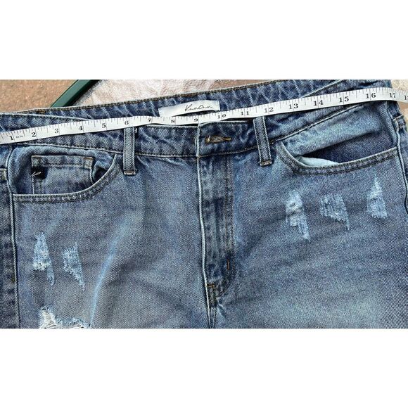 KanCan Women's Estilo Jeans‎ SZ 28 Denim Mid Rise cropped Leg Distressed Raw Hem - Picture 7 of 9